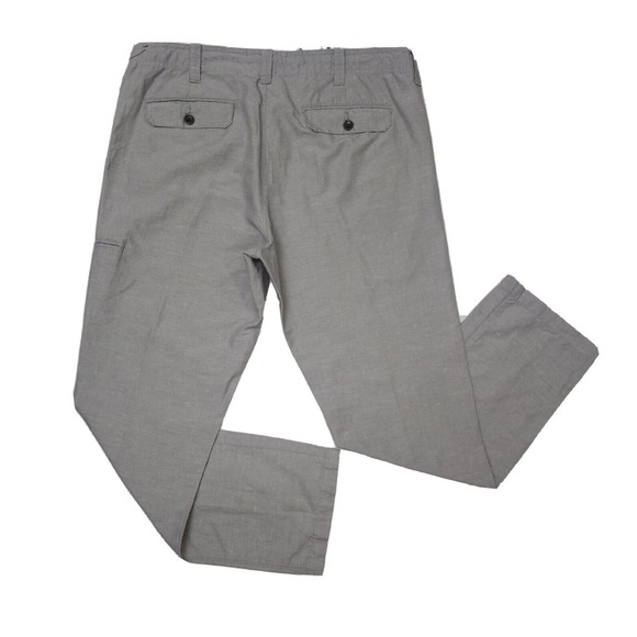 Vince Cotton Blend Drawstring Button Fly Gray Flap Pocket Causal Pant 32(34x 29) - Picture 4 of 7